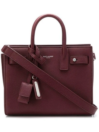 Saint Laurent Small Sac De Jour Bag - Red In Red