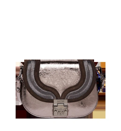 Mcm Trisha Shoulder Bag In Metallic Leather In Sb ModeSens