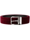 Dolce & Gabbana Velvet Belt In Red