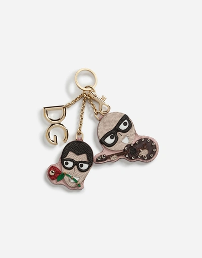 Dolce & Gabbana Designers' Charms Keychain In Pink