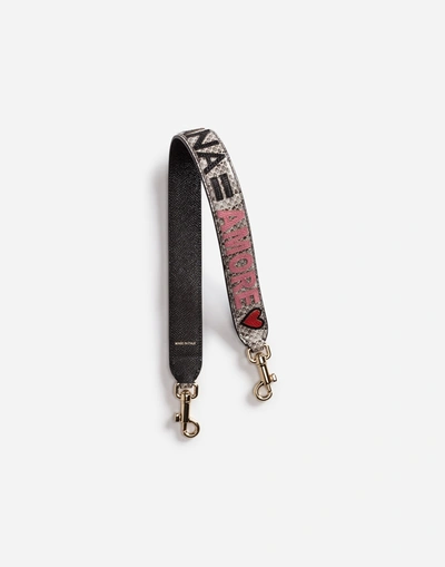 Dolce & Gabbana Ayers Strap With Patch In Multicolor