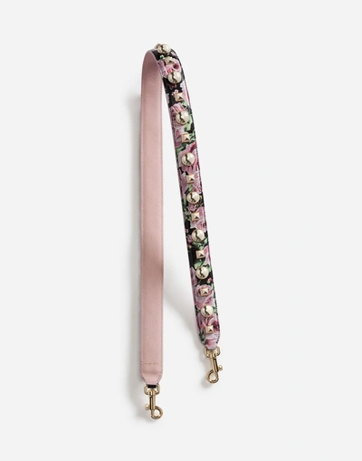 Dolce & Gabbana Strap In Printed Dauphine Calfskin In Multicolor