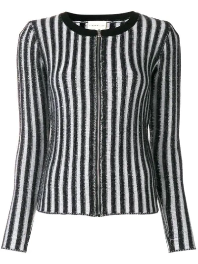 Simon Miller Contrast Stripe Zip Jacket In Black