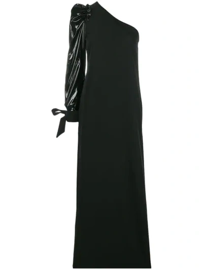 Gina Asymmetric Split Dress - Black
