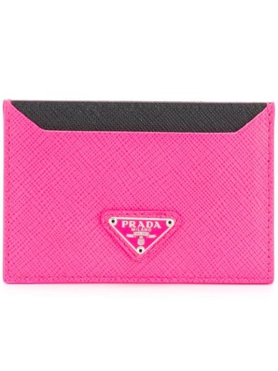 Prada Saffiano Card Holder - Pink