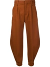 Chloé Cropped Tapered Trousers - Brown