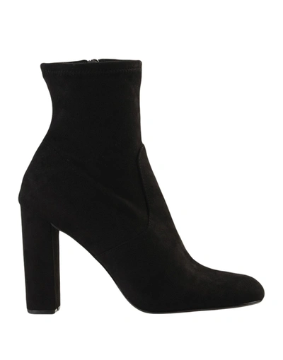 Steve Madden Fulton High Heels Ankle Boots In Black Velvet