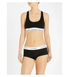 Calvin Klein Modern Stretch-cotton Bralette In Black