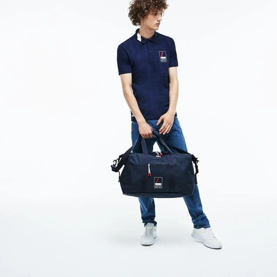 Lacoste Men's L.12.12 Concept Lettering Petit Piqué Weekend Bag In Peacoat