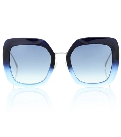 Fendi 53mm Square Gradient Sunglasses - Blue Azure
