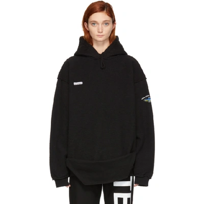 Vetements Oversized Cotton-blend Hoodie In Black