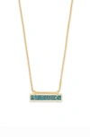 Kendra Scott Leanor Druzy Pendant Necklace In Aqua Drusy/ Gold