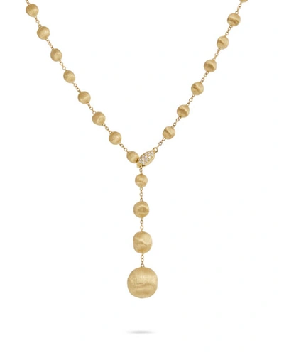 Marco Bicego Women's Africa 18k Yellow Gold & Diamond Hand Engraved Lariat Necklace In White/gold