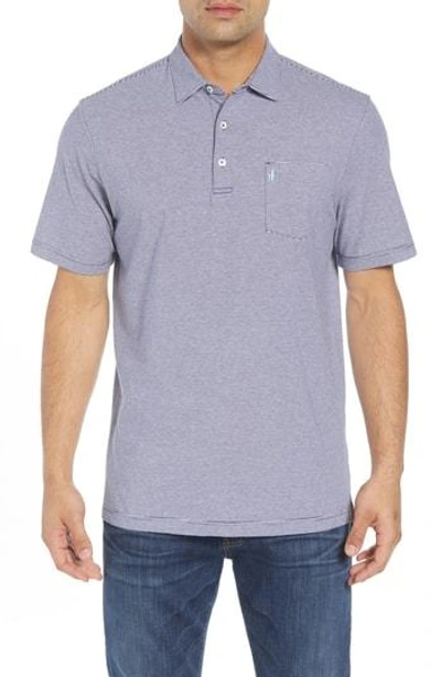 Johnnie-o Gentry Striped Regular Fit Polo Shirt In Twilight