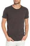 Wings + Horns Ribbed Slub Cotton T-shirt In Stone