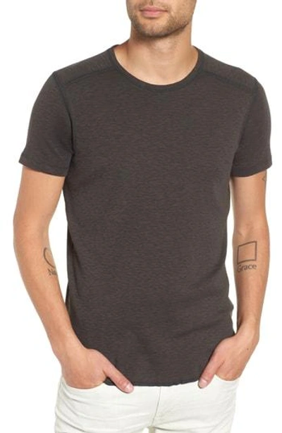 Wings + Horns Ribbed Slub Cotton T-shirt In Stone