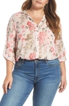 Kut From The Kloth Floral Print Blouse In Rose
