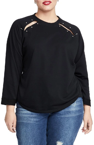 Rachel Rachel Roy Henry Pierced Sweatshirt In Black