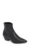 Steve Madden Cafe Leather Ankle Boots In Black-leather