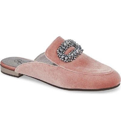 Adrianna Papell Becky Embellished Mule In Dusty Rose Velvet