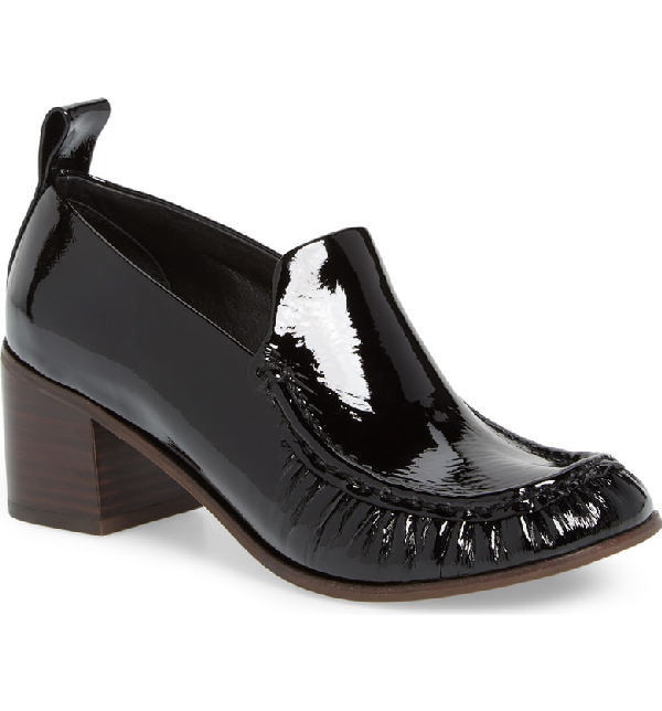 black heels square front