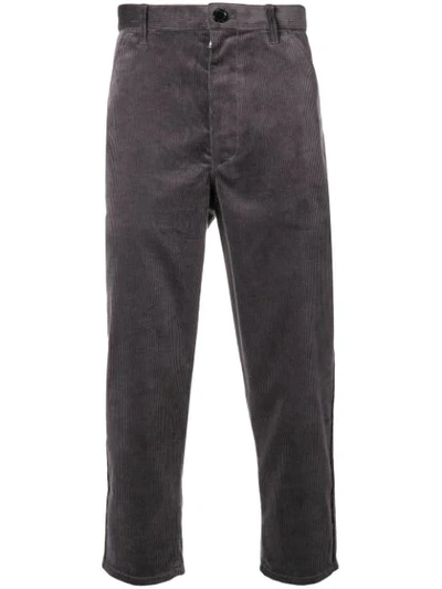 Comme Des Garçons Shirt Boys Corduroy Cropped Trousers - Grey