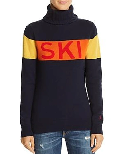 Perfect Moment Color-block Ski Sweater In Navy