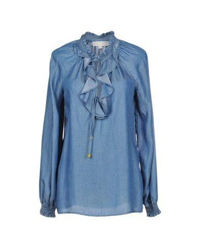 Michael Michael Kors Denim Shirt In Blue