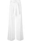 Milly Natalie Wide-leg Pants In White