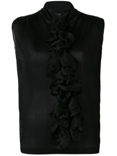 Giorgio Armani Ruffle-embellished Blouse In Black