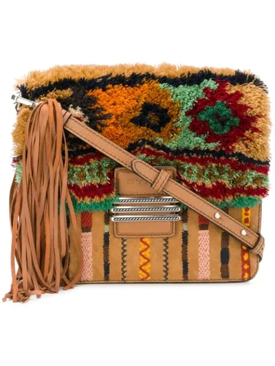 Etro Fringed Rainbow Crossbody Bag With Embroidery - Neutrals