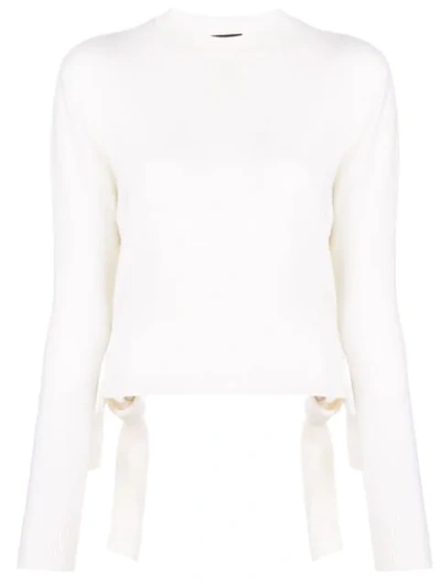 Cashmere In Love Stella Cropped Jumper In White