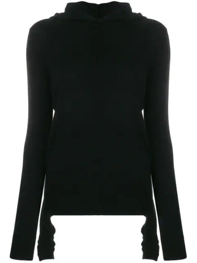 Cashmere In Love Mabel Hooded Jumper In Black