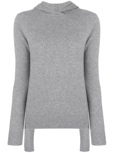 Cashmere In Love Mabel Hooded Jumper In Grey