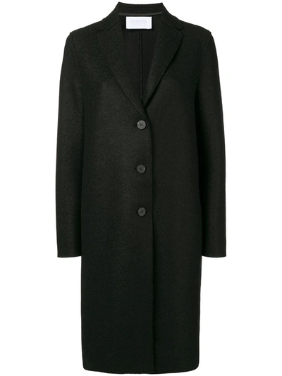 Harris Wharf London Boxy Coat In Pressed Wool In Black