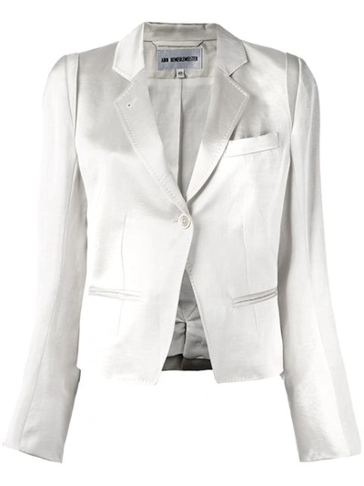 Ann Demeulemeester Glossy Effect Cropped Jacket | ModeSens