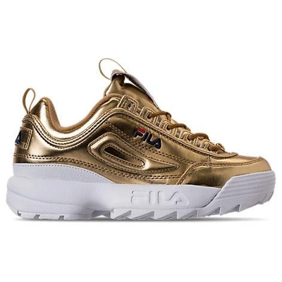 Fila Women's Disruptor Ii Premium Metallic Casual Shoes, Brown In Medium  Gold | ModeSens