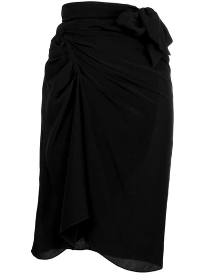 Isabel Marant Étoile Frilled Pencil Skirt In Black