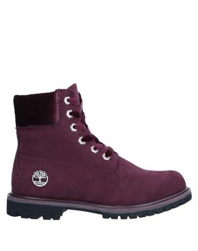 Timberland Ankle Boots In Garnet