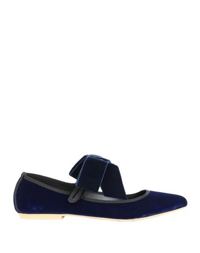 Gia Couture Ballet Flats In Blue