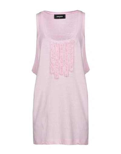 Dsquared2 Tank Tops In Pink