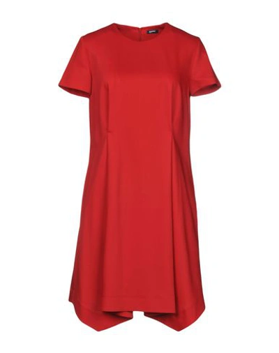 Jil Sander Short Dresses In Red