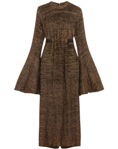 Ellery Midi Dress In Bronze