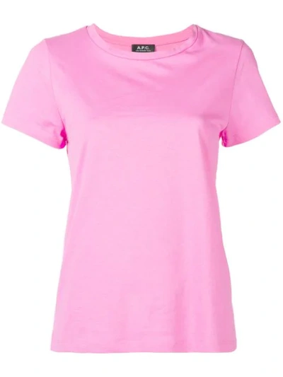 A.p.c. Round Neck T-shirt - Pink