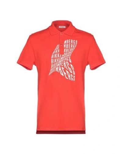 Bikkembergs Polo Shirts In Red