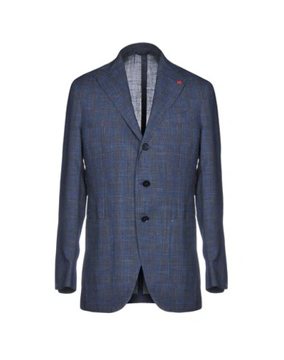 Isaia Blazer In Slate Blue