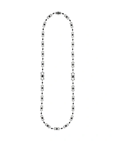 Nikos Koulis V 18k White Gold Diamond & Onyx Necklace
