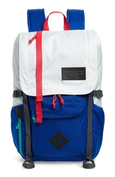 Jansport 'hatchet' Backpack - Grey In Goose Grey/ Regal Blue