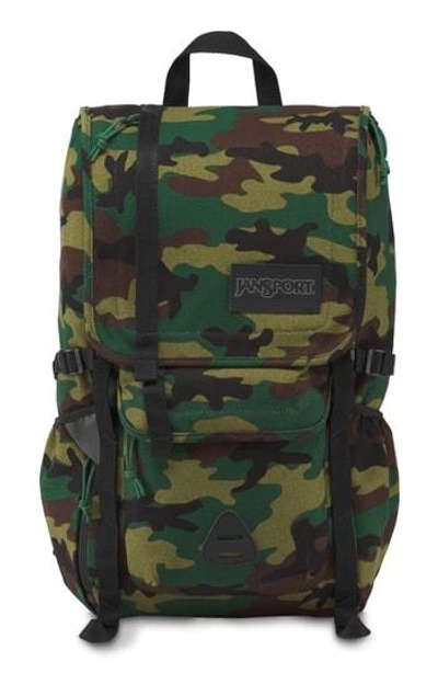 Jansport Hatchet Special Edition Backpack - Green In Canvas Surplus Camo