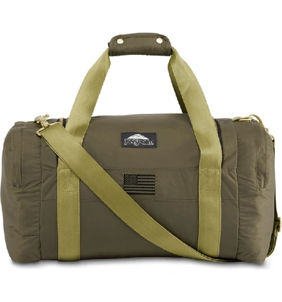 Jansport Standard Issue Hipster Duffel Bag In Alpha Green